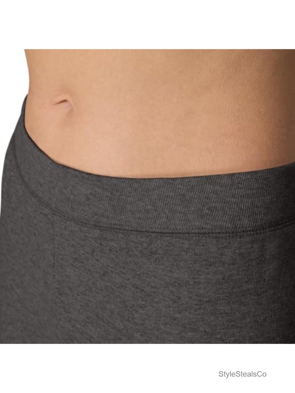 Women's EcoSmart Fleece Joggers Open-Bottom Lounge Pants Cotton Blend - Picture 2 of 6